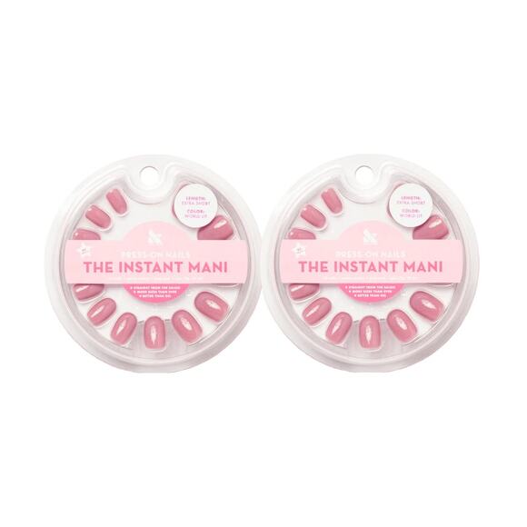 2 Pack Olive & June Instant Mani Press-On Fake Nails Extra Short World Lit 42 ea - Picture 1 of 1
